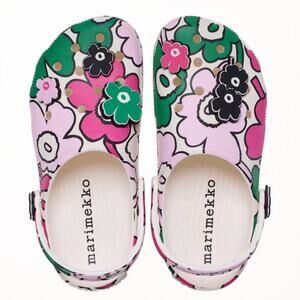 Crocs x Marimekko Unikko Womens sz 10 Classic Slip-On Clogs‎ With Jibbiz Charms